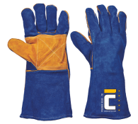 Zváračské kožené rukavice - Rukavice zváračské PUGNAX BLUE